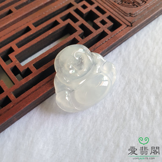 Natural Grade-A Laughing Buddha jade pendant – good luck jadeite, Love Jadeite Singapore