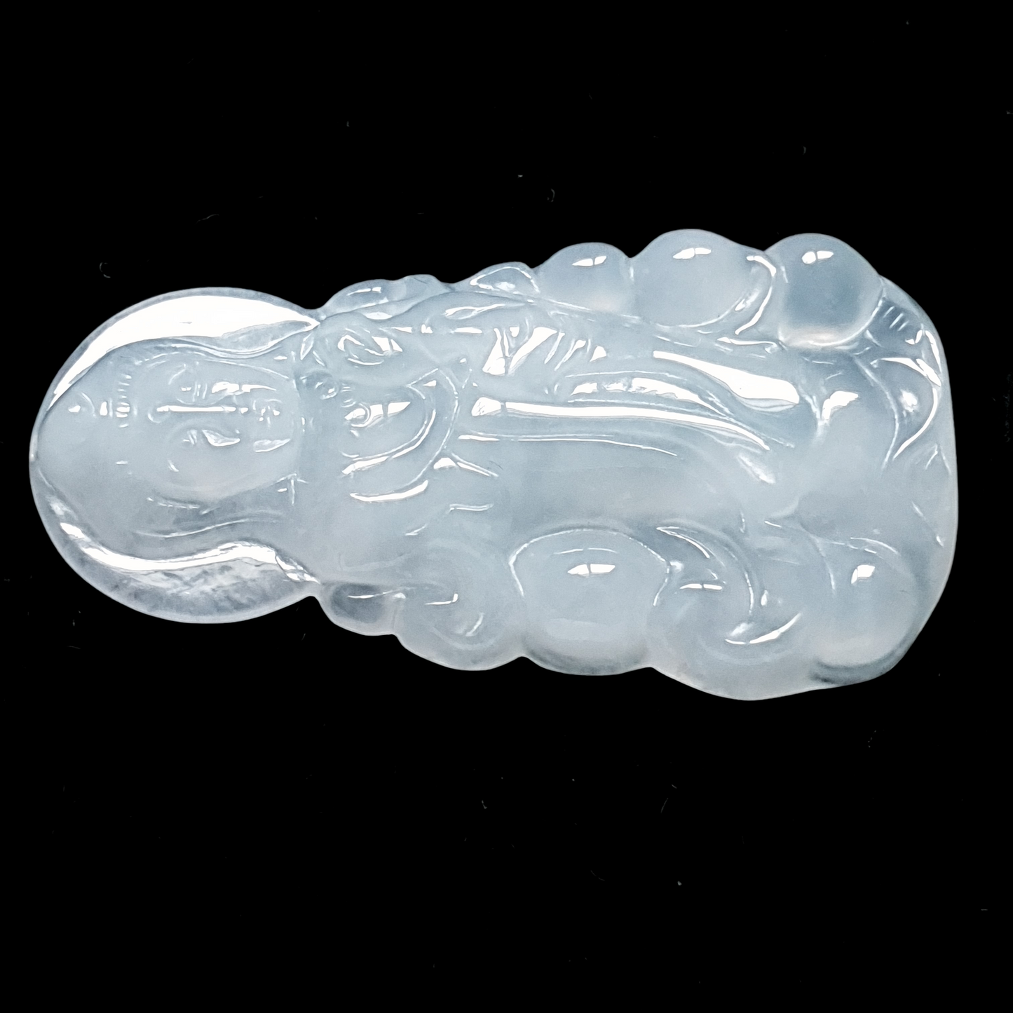 冰种观音翡翠吊坠 (Type A Icy Jadeite Jade GuanYin Pendant) PGY79210