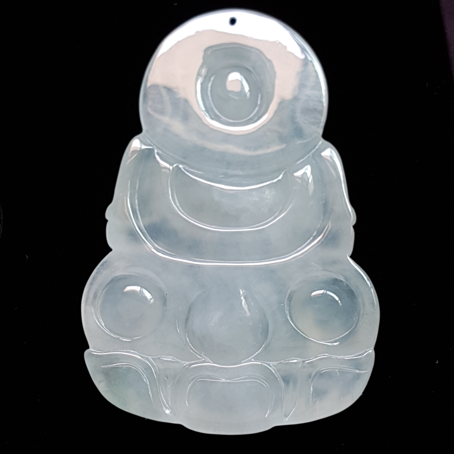 冰种观音翡翠吊坠 (Type A Icy Jadeite Jade GuanYin Pendant) PGY15336