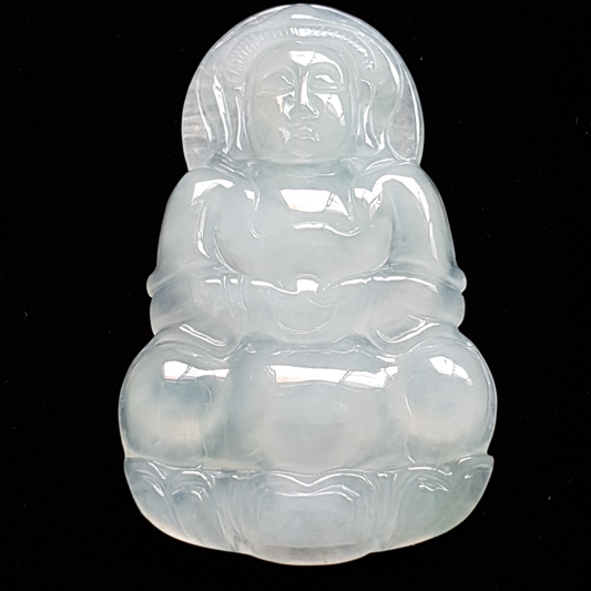 冰种观音翡翠吊坠 (Type A Icy Jadeite Jade GuanYin Pendant) PGY15336