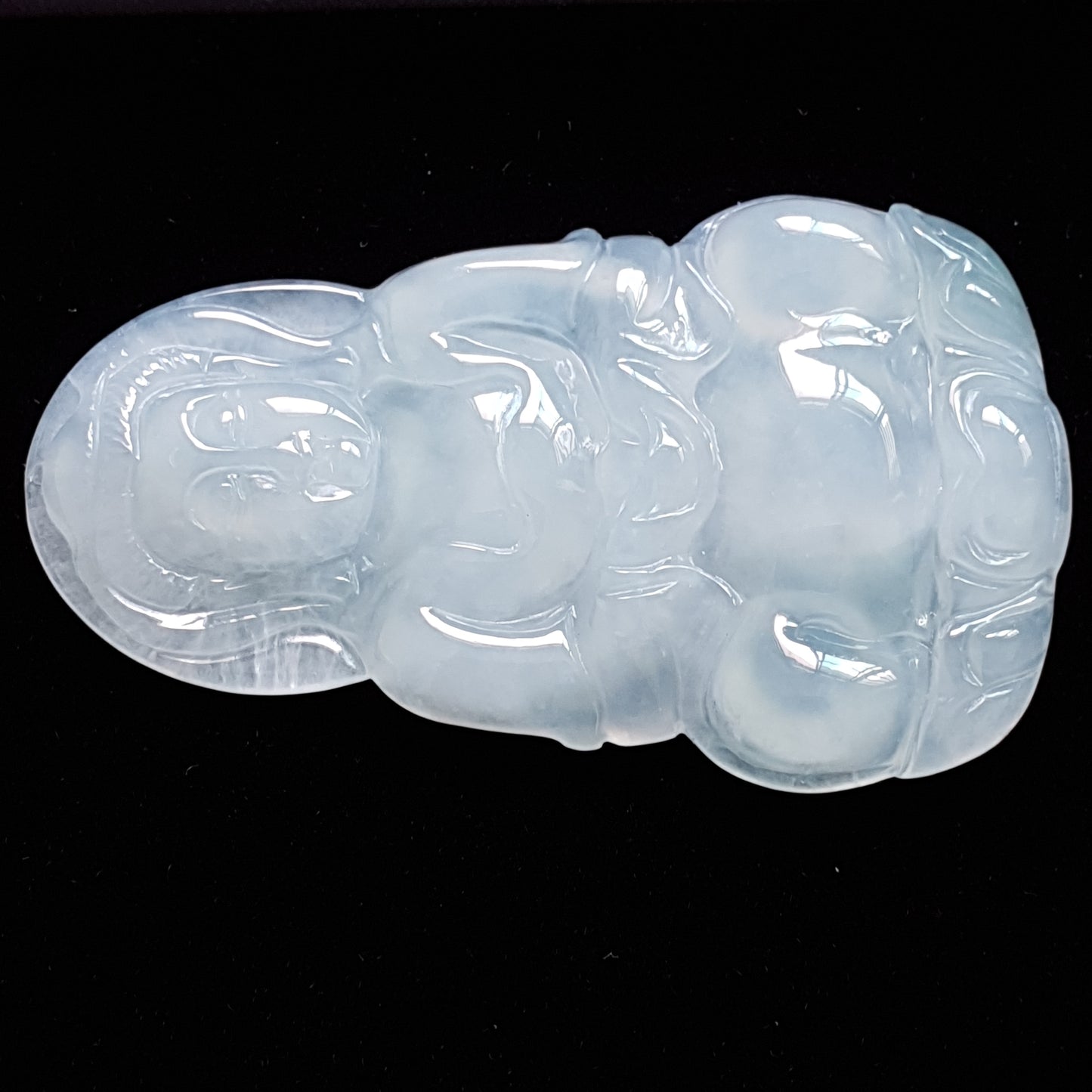 冰种观音翡翠吊坠 (Type A Icy Jadeite Jade GuanYin Pendant) PGY15336