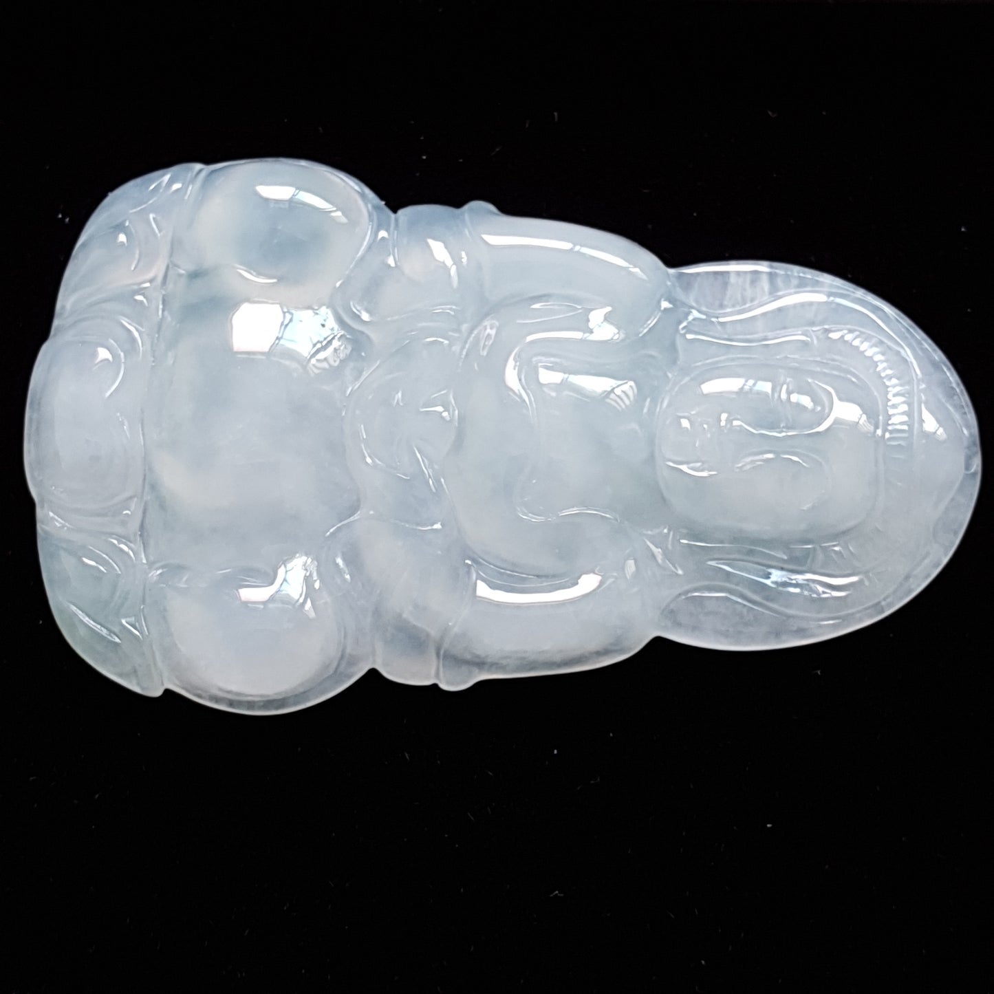 冰种观音翡翠吊坠 (Type A Icy Jadeite Jade GuanYin Pendant) PGY15336