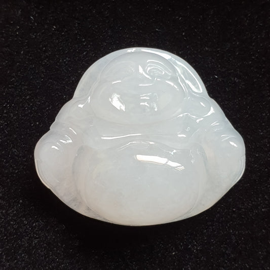 冰糯种佛公/笑佛翡翠吊坠 (Type A Icy Translucent Jadeite Jade Laughing Buddha Pendant) PLB31121