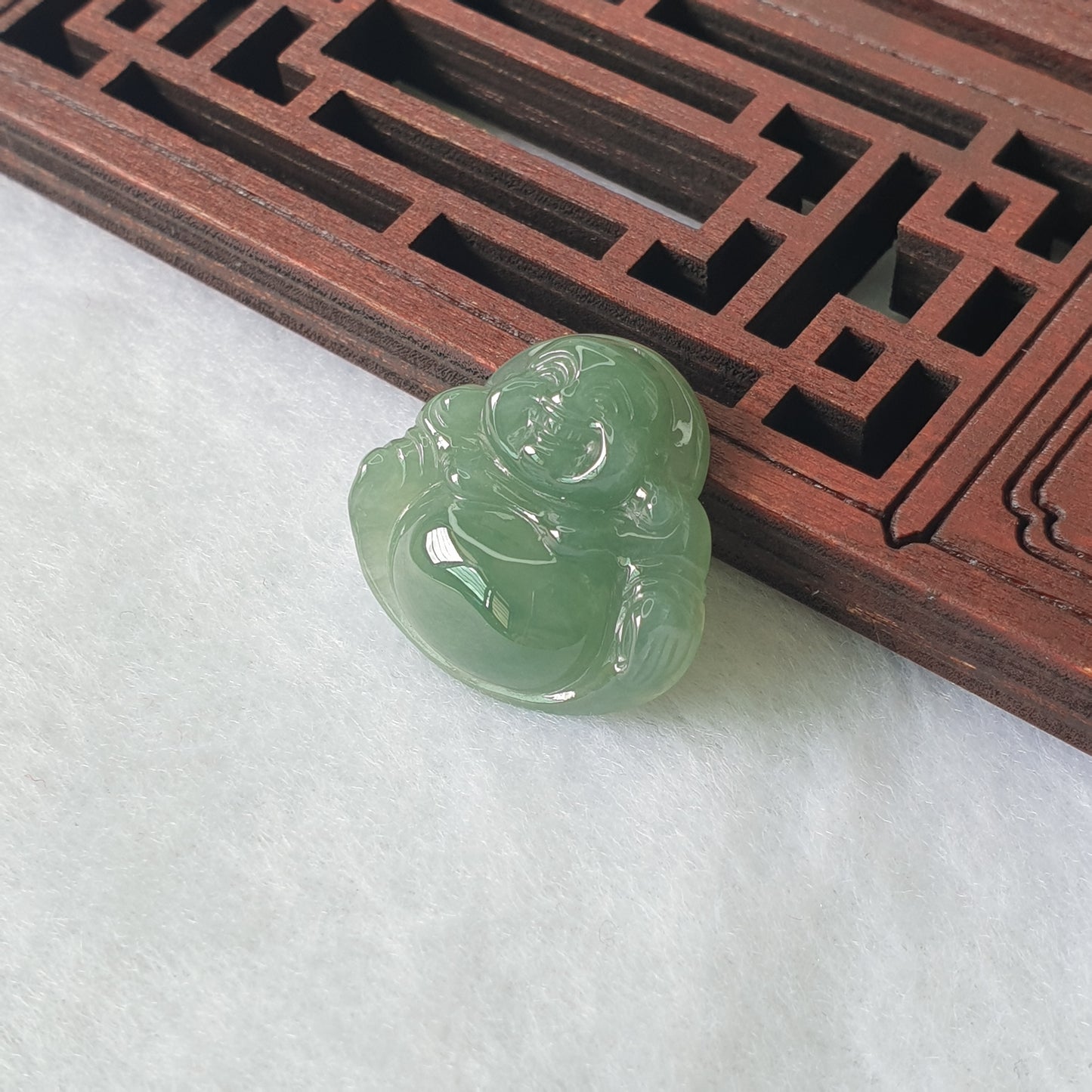 Love Jadeite Natural Myanmar Burma Type A Jadeite Jade Laughing Buddha Jewelry Pendant Jewellery 爱翡阁缅甸天然A货翡翠佛公笑佛吊坠首饰
