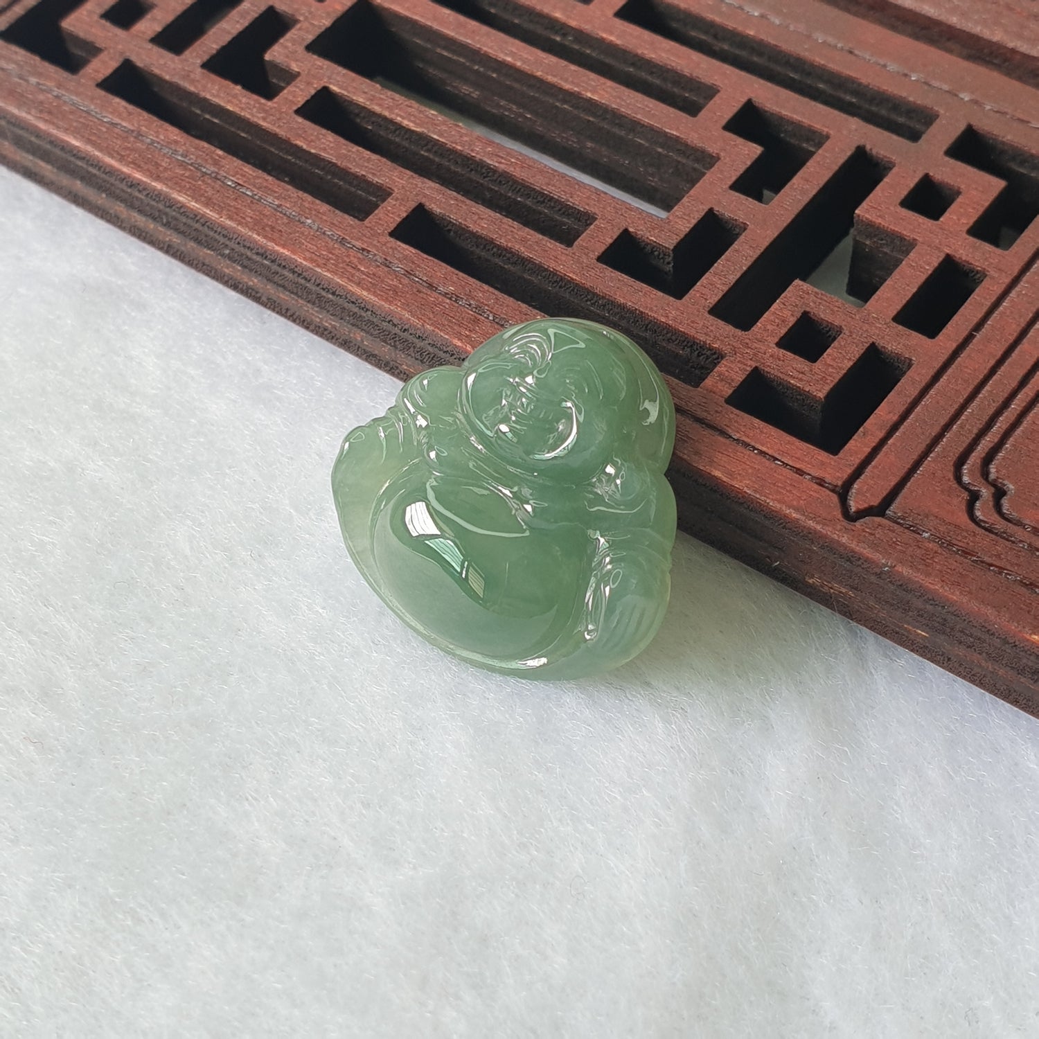 Love Jadeite Natural Myanmar Burma Type A Jadeite Jade Laughing Buddha Jewelry Pendant Jewellery 爱翡阁缅甸天然A货翡翠佛公笑佛吊坠首饰