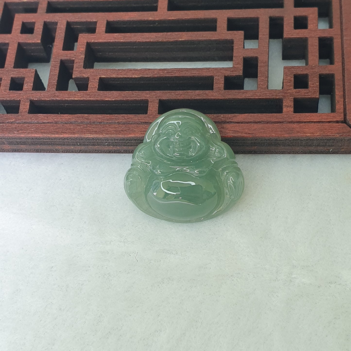 Love Jadeite Natural Myanmar Burma Type A Jadeite Jade Laughing Buddha Jewelry Pendant Jewellery 爱翡阁缅甸天然A货翡翠佛公笑佛吊坠首饰