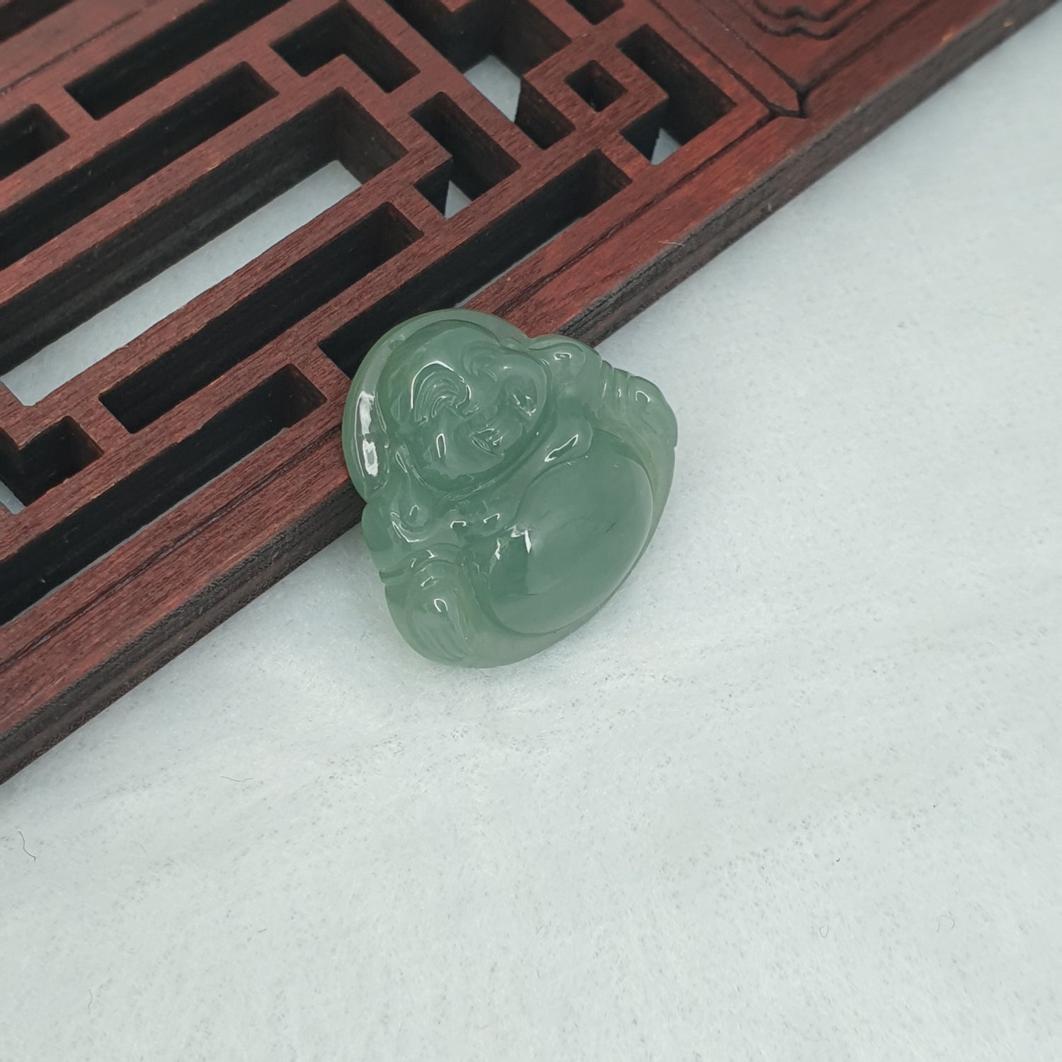 Love Jadeite Natural Myanmar Burma Type A Jadeite Jade Laughing Buddha Jewelry Pendant Jewellery 爱翡阁缅甸天然A货翡翠佛公笑佛吊坠首饰