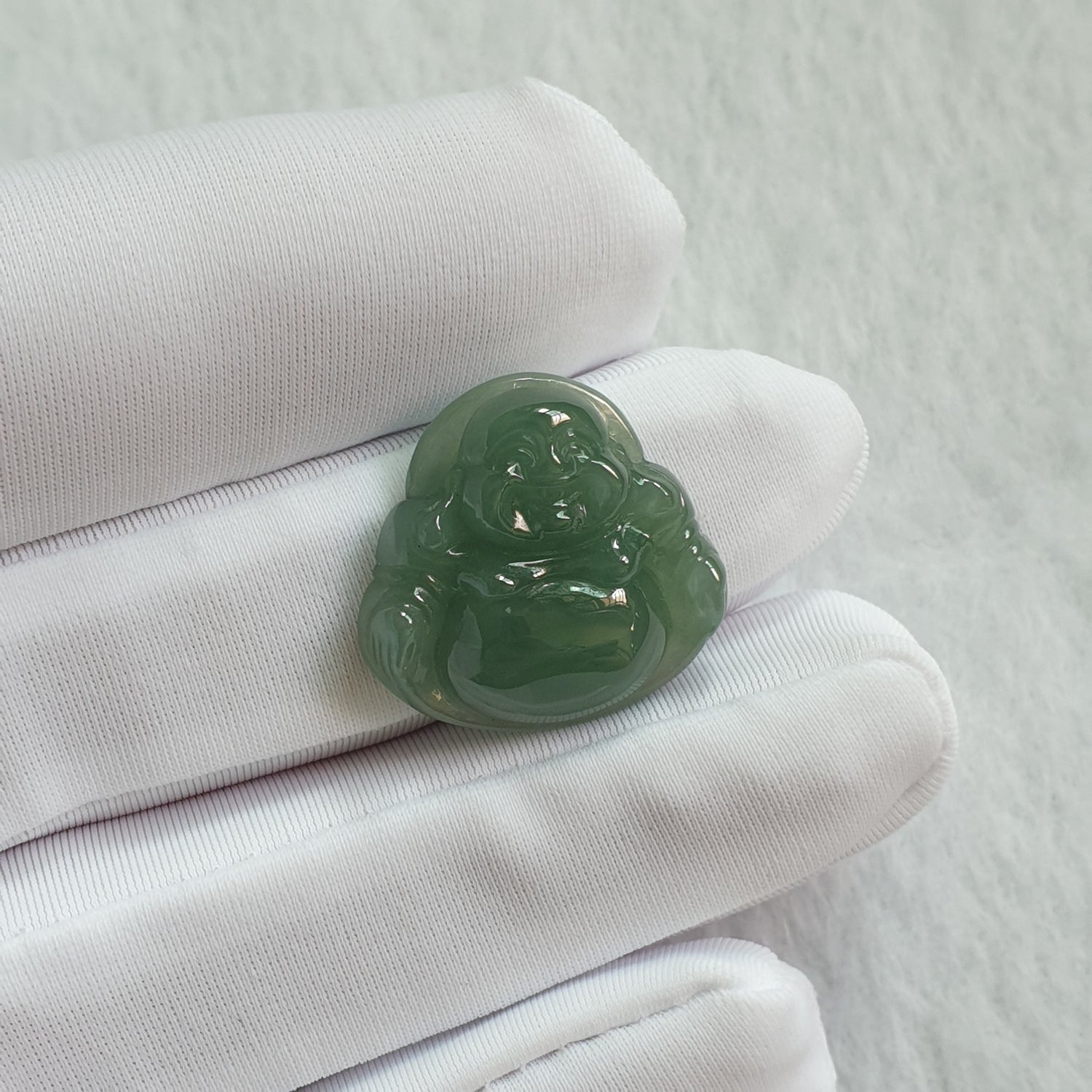 Love Jadeite Natural Myanmar Burma Type A Jadeite Jade Laughing Buddha Jewelry Pendant Jewellery 爱翡阁缅甸天然A货翡翠佛公笑佛吊坠首饰