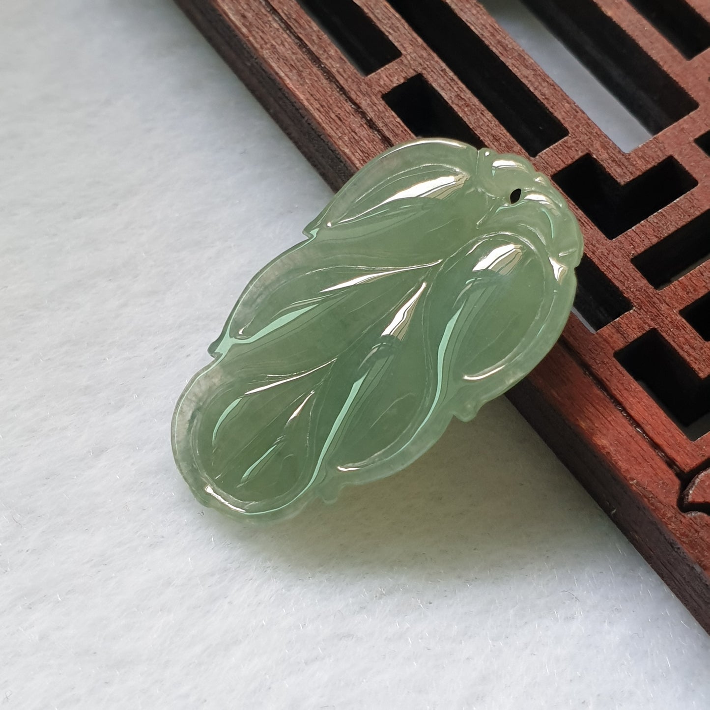 Love Jadeite Natural Myanmar Burma Type A Jadeite Jade Leaf Jewelry Pendant Jewellery  爱翡阁缅甸天然A货翡翠叶子吊坠珠宝首饰 PLF98472