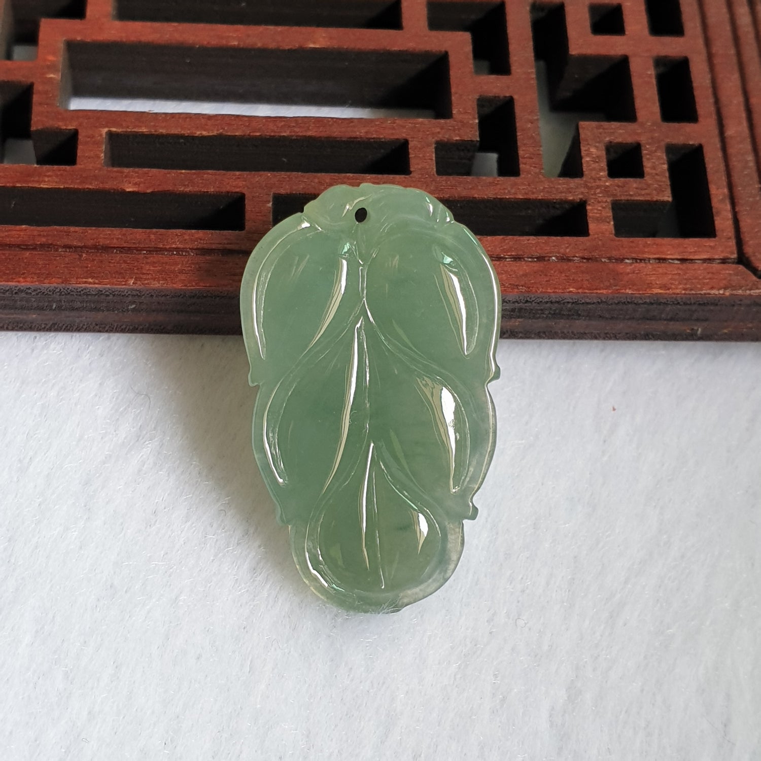 Love Jadeite Natural Myanmar Burma Type A Jadeite Jade Leaf Jewelry Pendant Jewellery  爱翡阁缅甸天然A货翡翠叶子吊坠珠宝首饰 PLF98472