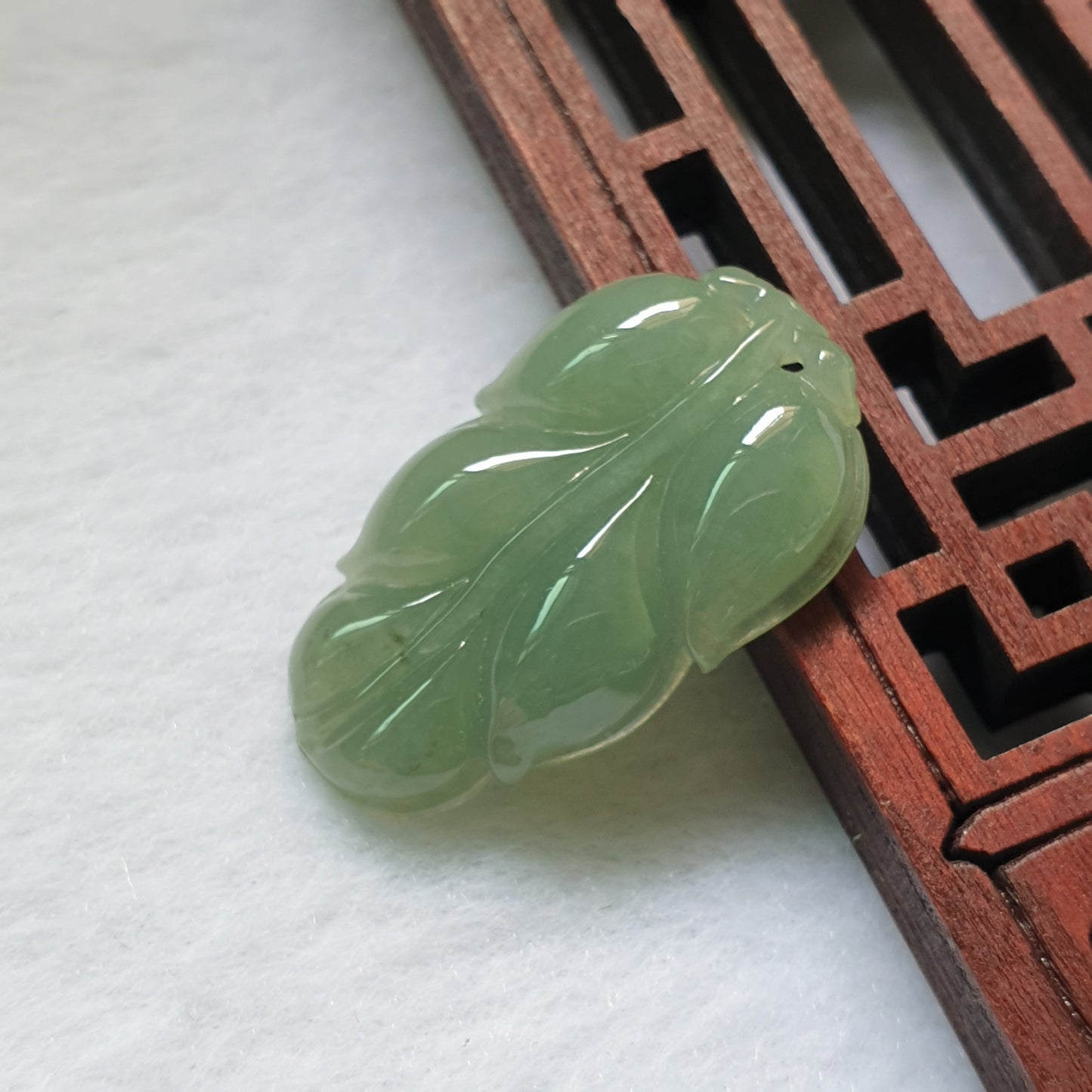 Love Jadeite Natural Myanmar Burma Type A Jadeite Jade Leaf Jewelry Pendant Jewellery  爱翡阁缅甸天然A货翡翠叶子吊坠珠宝首饰 PLF98472