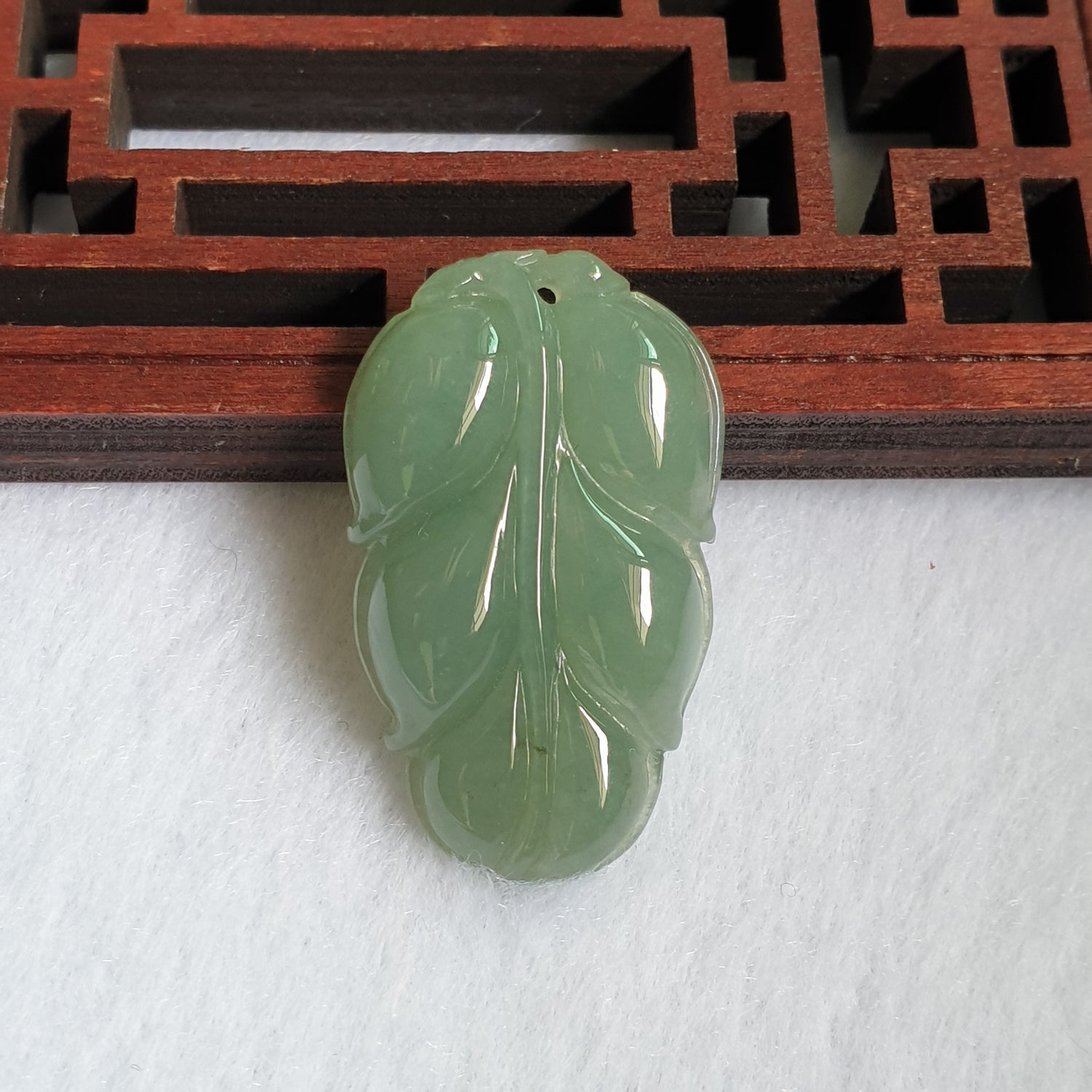 Love Jadeite Natural Myanmar Burma Type A Jadeite Jade Leaf Jewelry Pendant Jewellery  爱翡阁缅甸天然A货翡翠叶子吊坠珠宝首饰 PLF98472