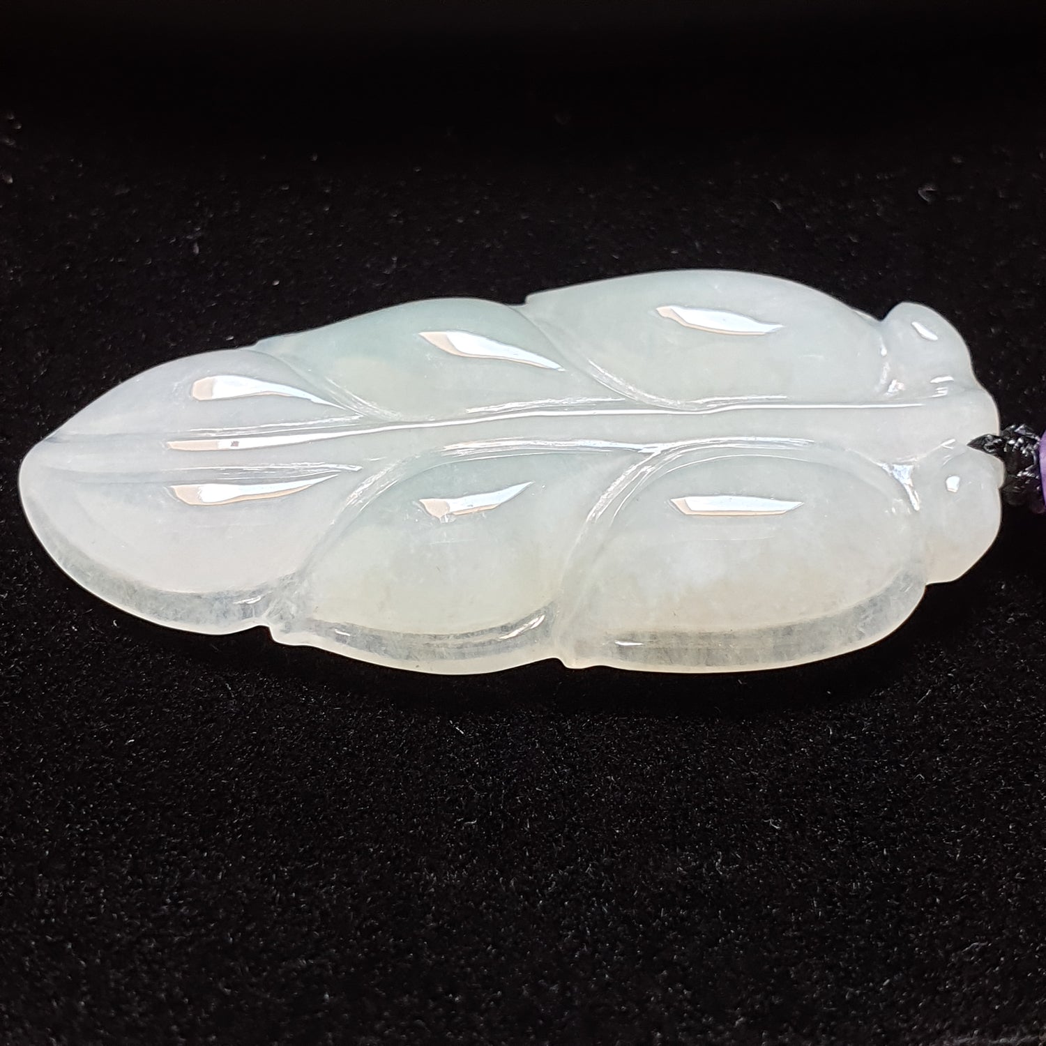 糯种叶子翡翠吊坠 (Type A Jadeite Jade Leaf Pendants) PLF29676