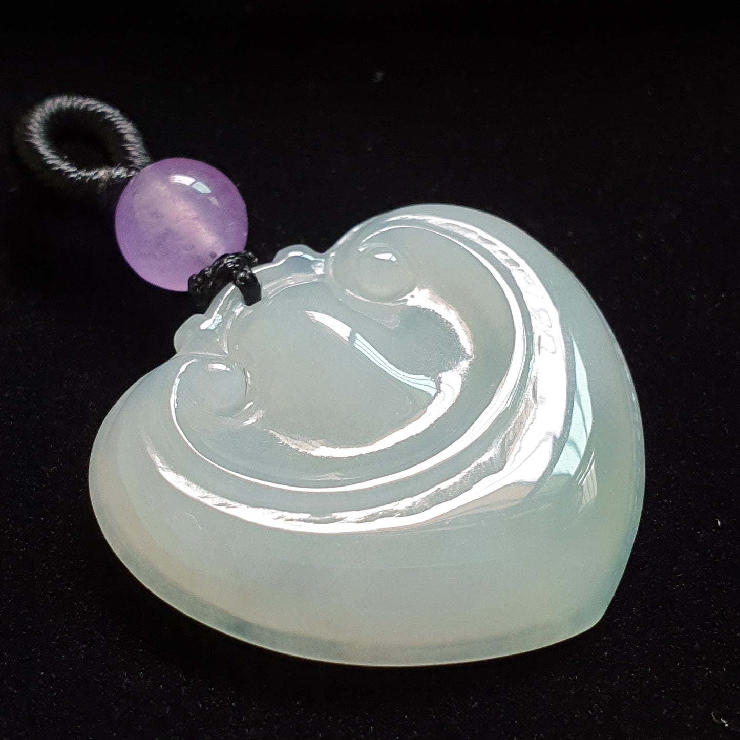 糯种如意翡翠吊坠 (Type A Jadeite Jade RuYi Pendants) PRY29700