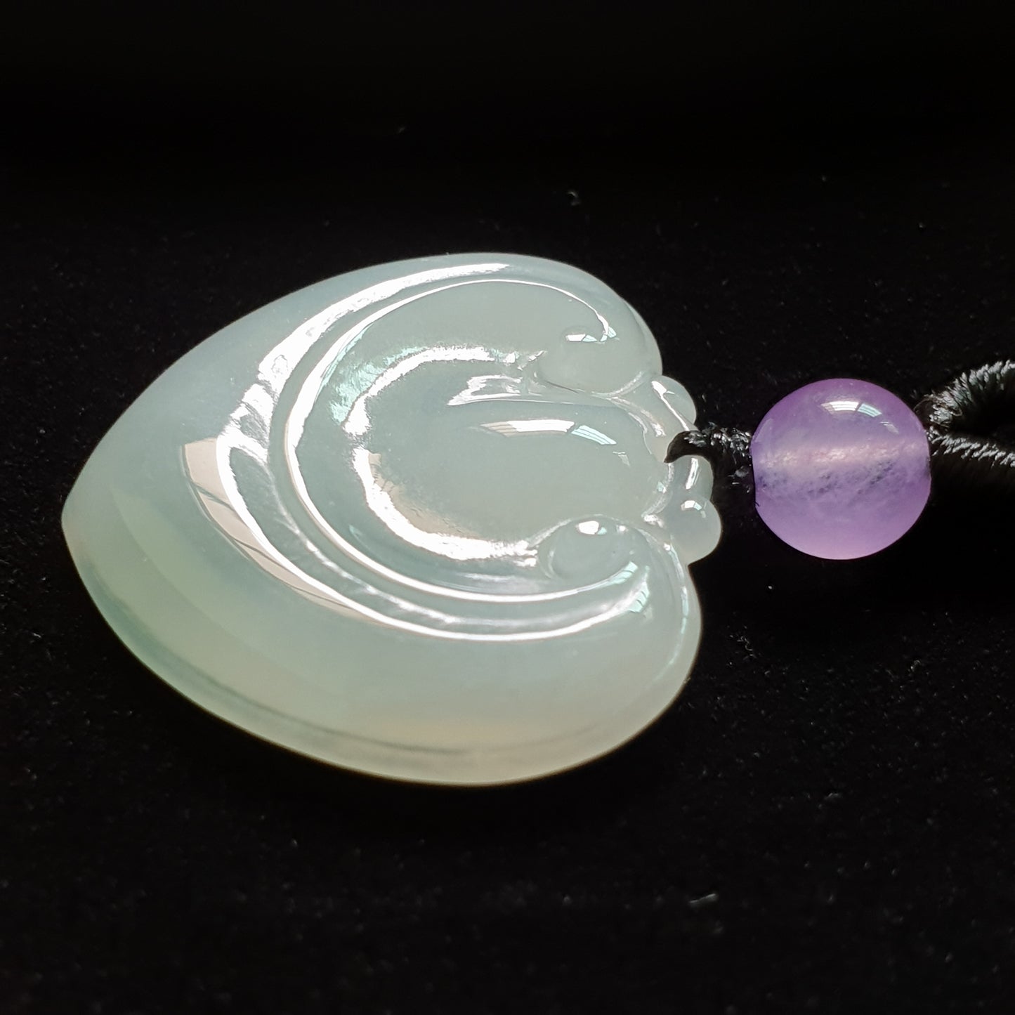 糯种如意翡翠吊坠 (Type A Jadeite Jade RuYi Pendants) PRY29700