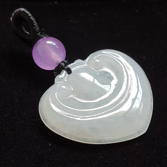 糯种如意翡翠吊坠 (Type A Jadeite Jade RuYi Pendants) PRY29704