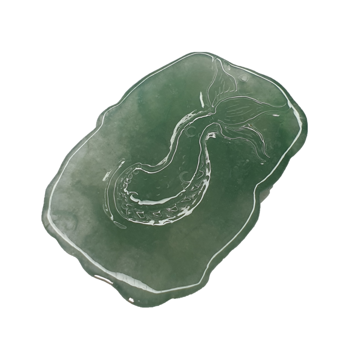 Type A Light Green Singapore Jadeite Jade Little Dragon Pendant (淡绿新加坡翡翠龙牌吊坠) PDG98469