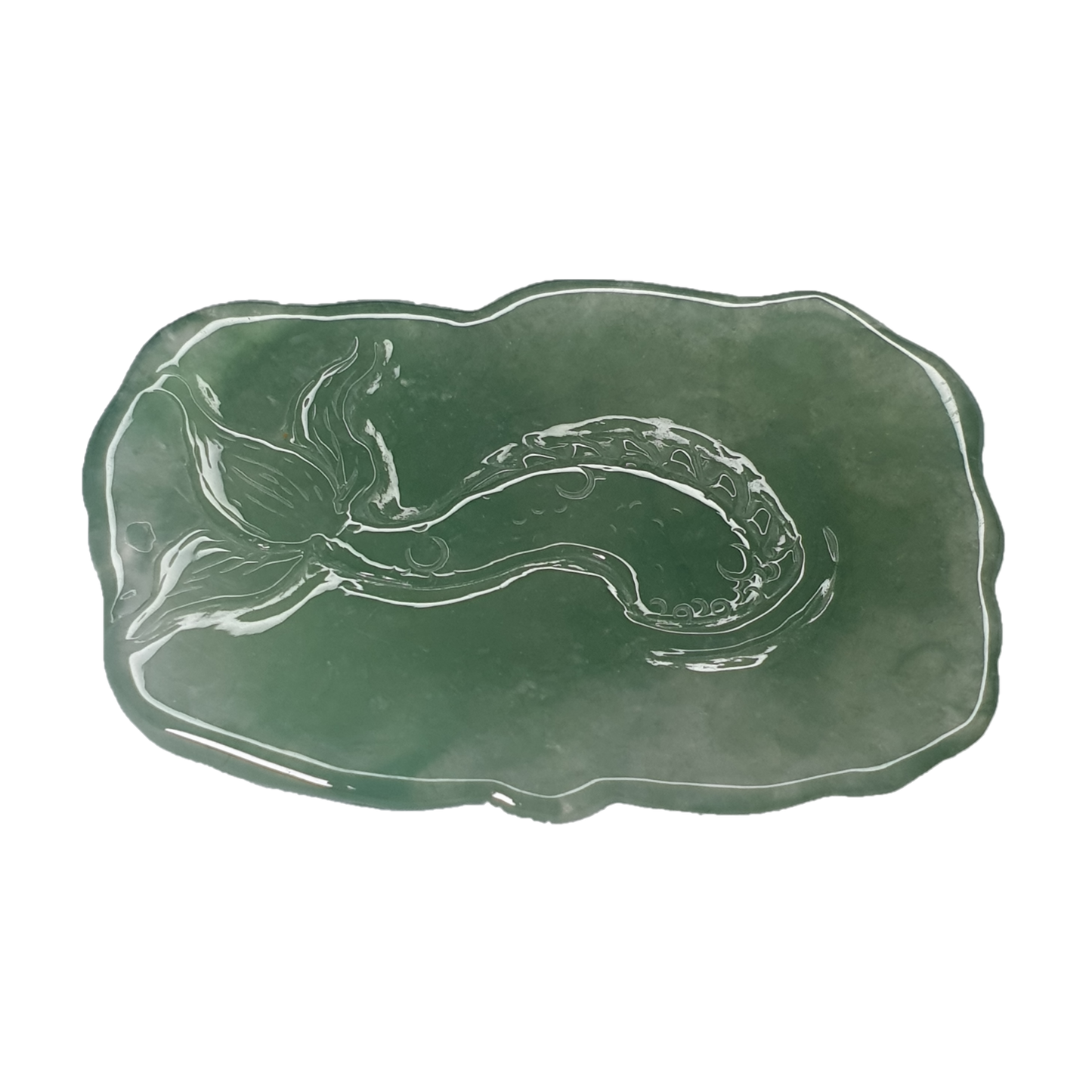 Type A Light Green Singapore Jadeite Jade Little Dragon Pendant (淡绿新加坡翡翠龙牌吊坠) PDG98469