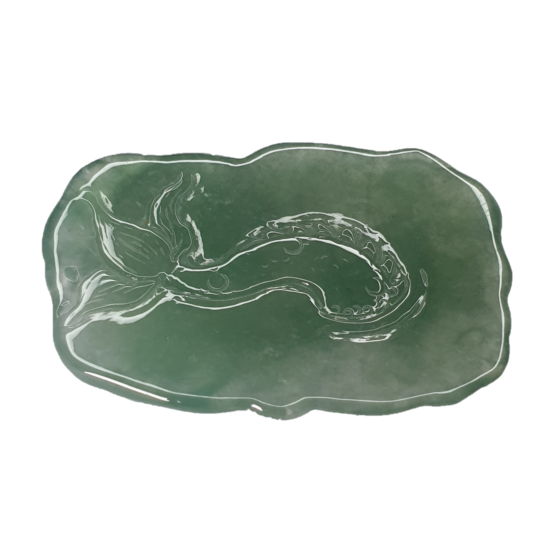 Type A Light Green Singapore Jadeite Jade Little Dragon Pendant (淡绿新加坡翡翠龙牌吊坠) PDG98469