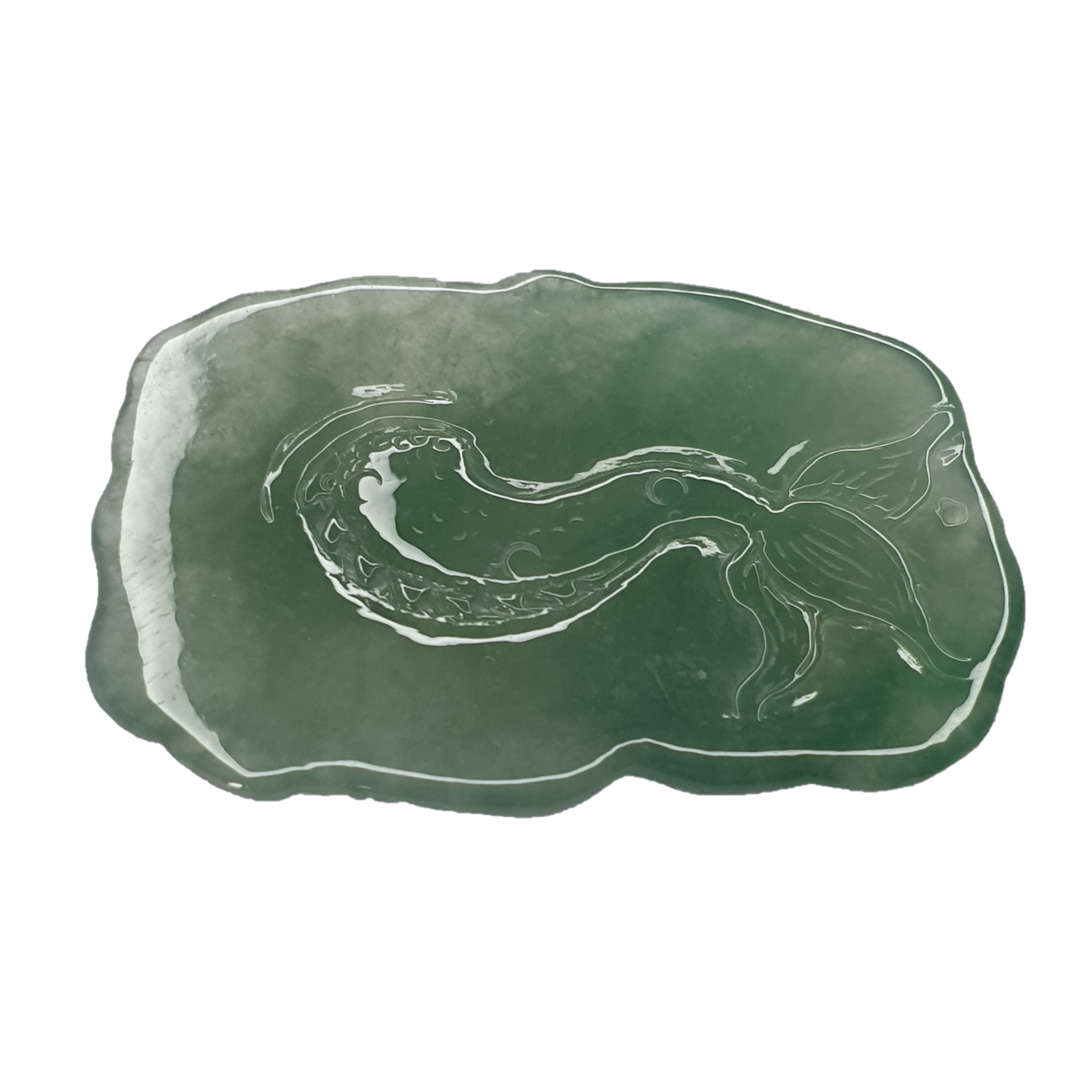 Type A Light Green Singapore Jadeite Jade Little Dragon Pendant (淡绿新加坡翡翠龙牌吊坠) PDG98469