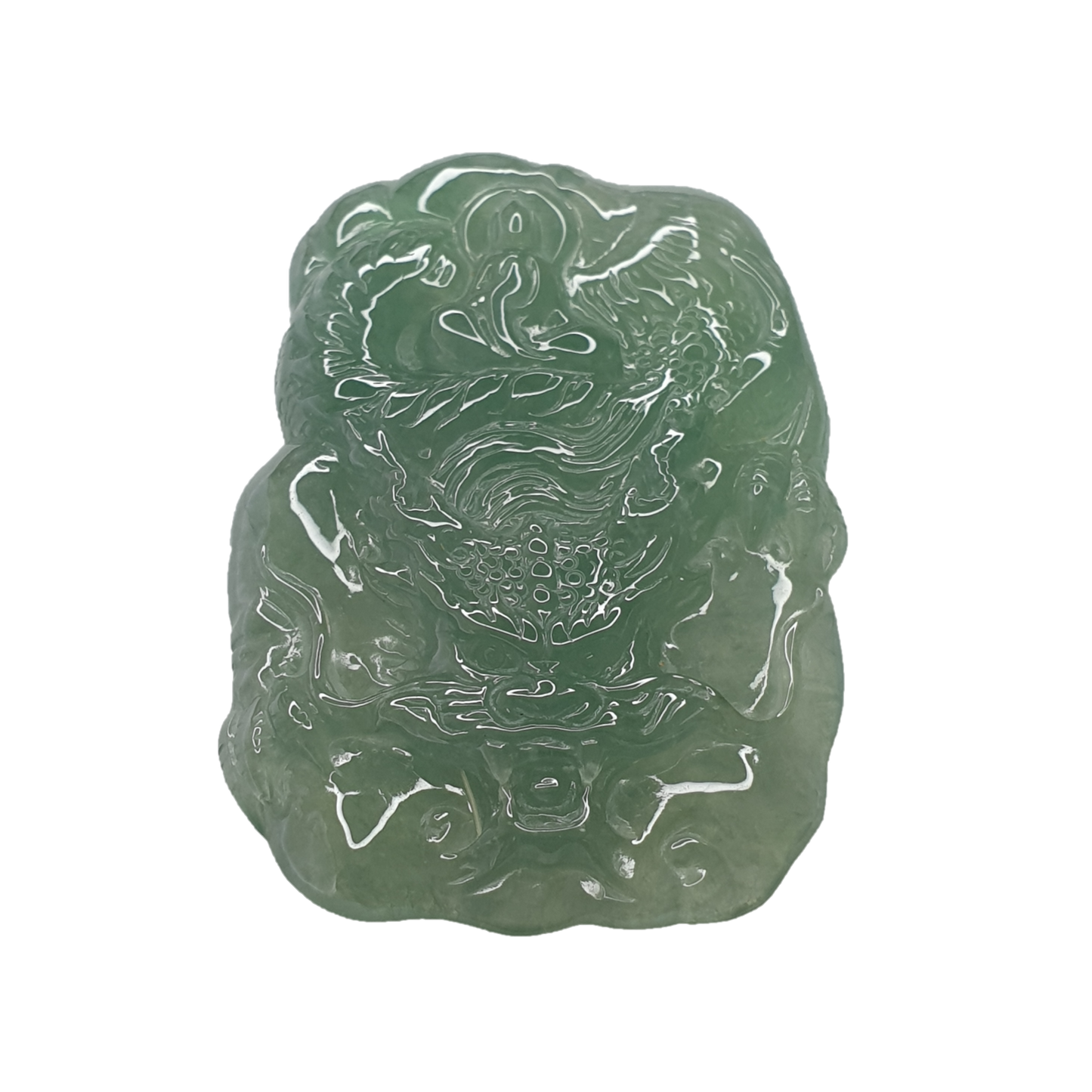 Type A Light Green Singapore Jadeite Jade Little Dragon Pendant (淡绿新加坡翡翠龙牌吊坠) PDG98469