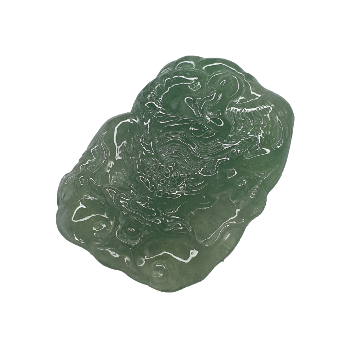 Type A Light Green Singapore Jadeite Jade Little Dragon Pendant (淡绿新加坡翡翠龙牌吊坠) PDG98469