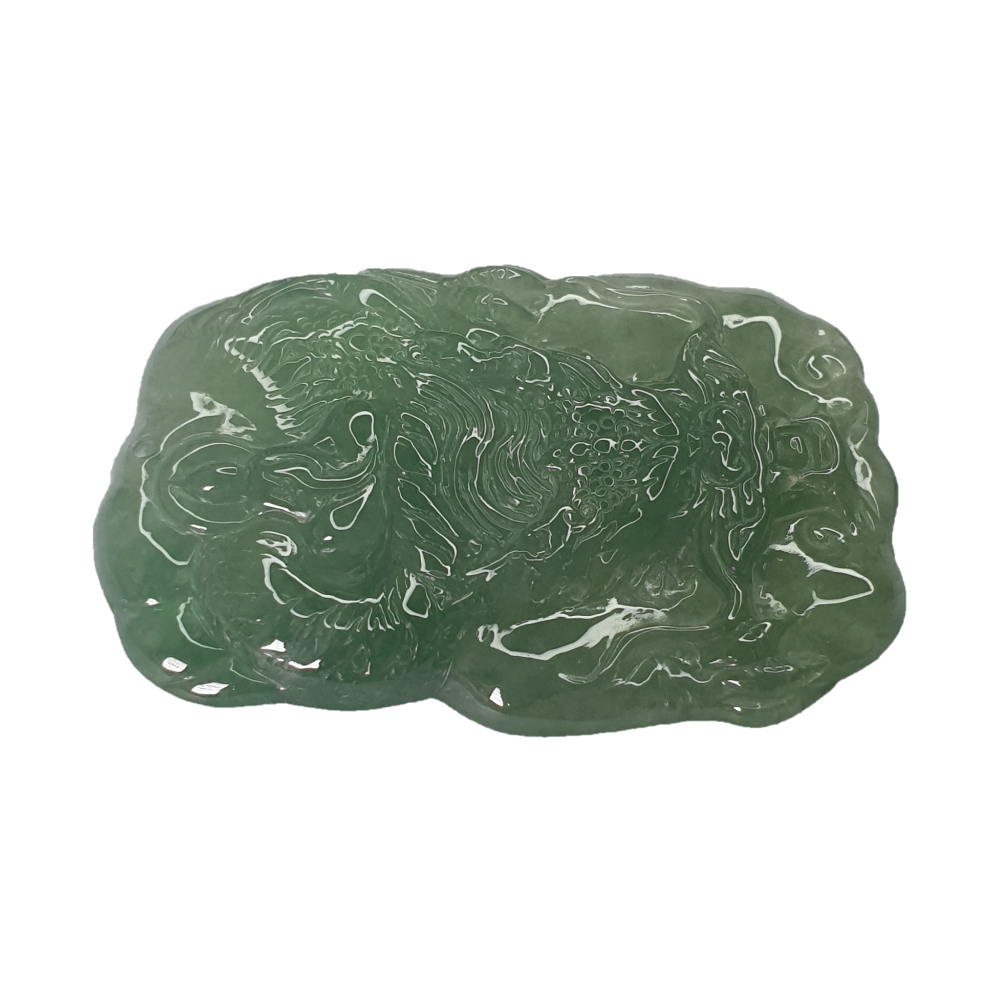Type A Light Green Singapore Jadeite Jade Little Dragon Pendant (淡绿新加坡翡翠龙牌吊坠) PDG98469