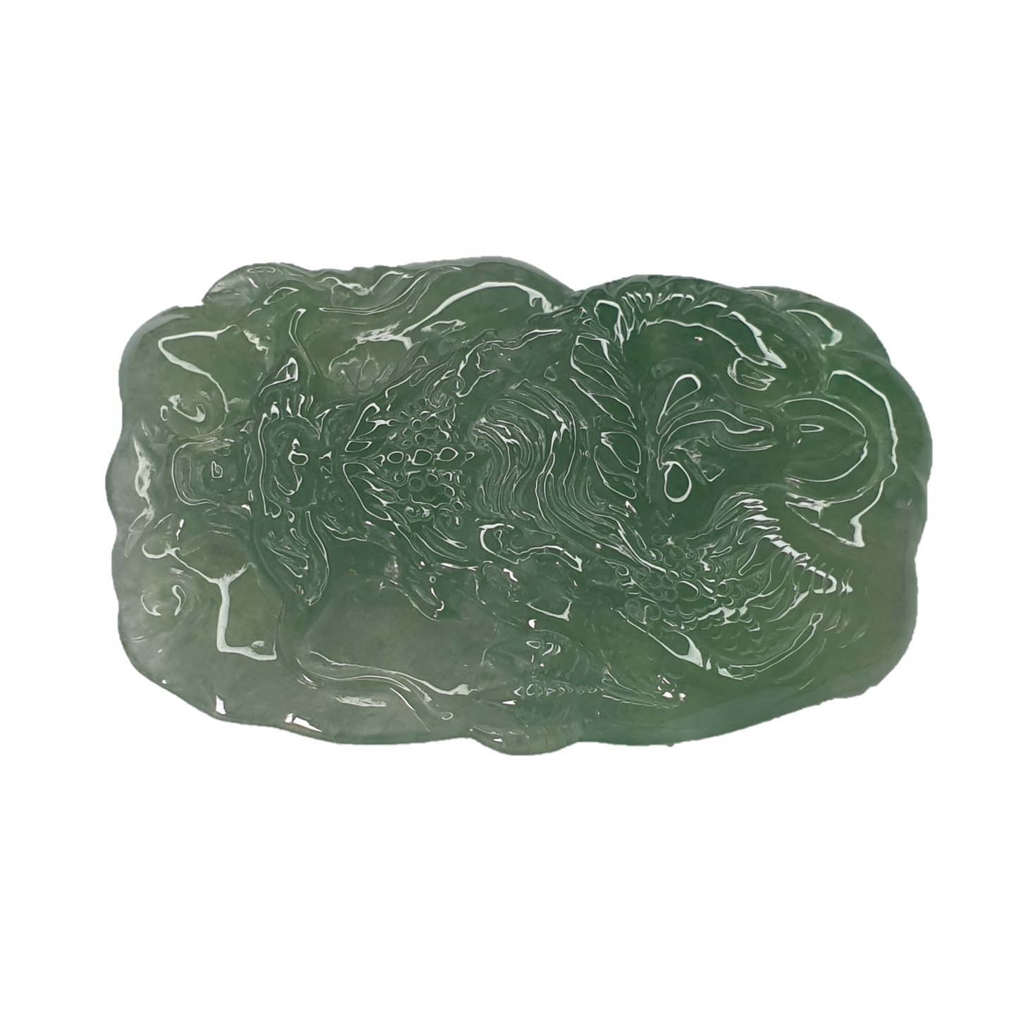 Type A Light Green Singapore Jadeite Jade Little Dragon Pendant (淡绿新加坡翡翠龙牌吊坠) PDG98469
