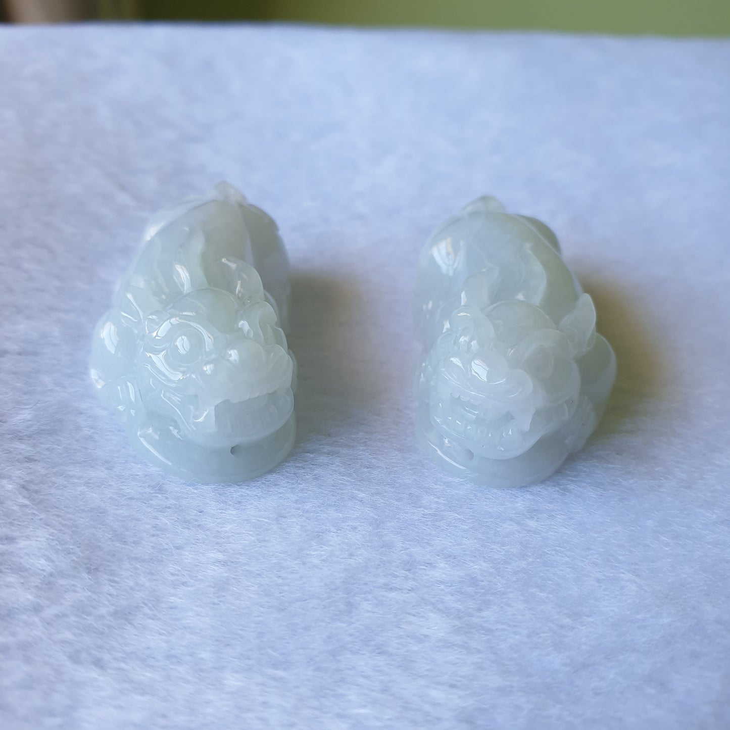 Myanmar Burma Natural Type A Light Green Light Lavender Jadeite Jade PiXiu Jewellery Pendant Pi Xiu Jewelry 缅甸天然A货淡绿淡紫翡翠貔貅吊坠首饰 Singapore Jadeite Jade Love Jadeite 爱翡阁新加坡翡翠