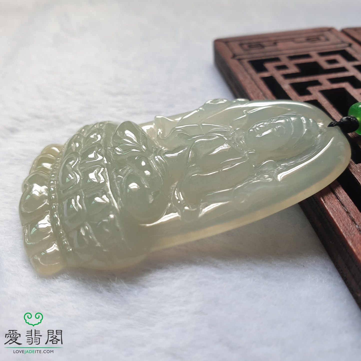 Type A Yellow Jadeite Jade Thousand Hands GuanYin Pendant (飘黄千手观音翡翠吊坠) PGY01360