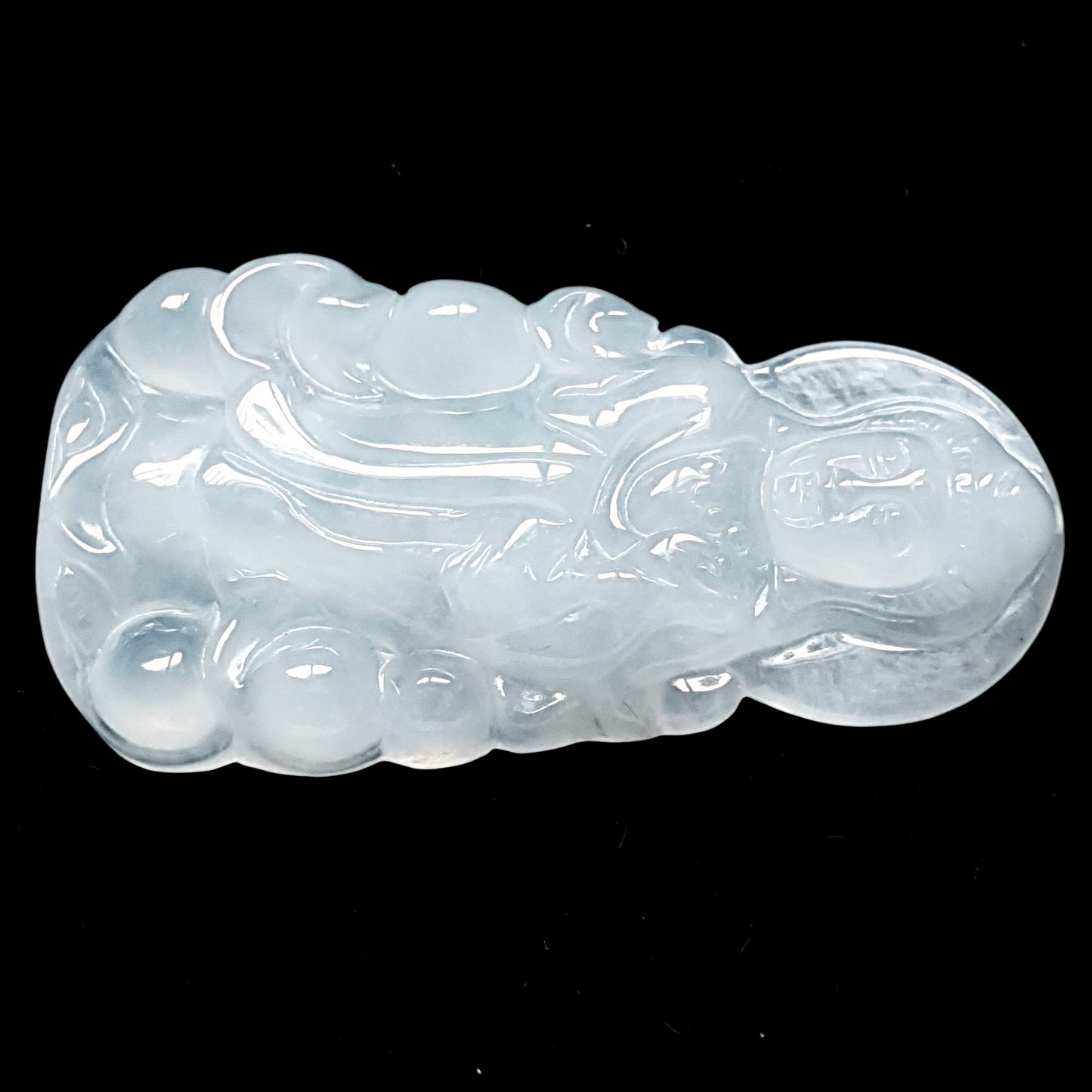 冰种观音翡翠吊坠 (Type A Icy Jadeite Jade GuanYin Pendant) PGY79210