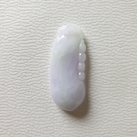 春彩紫罗兰淡绿福瓜翡翠吊坠 (Type A Lavender with Green Jadeite Jade Melon Pendant) PML79208